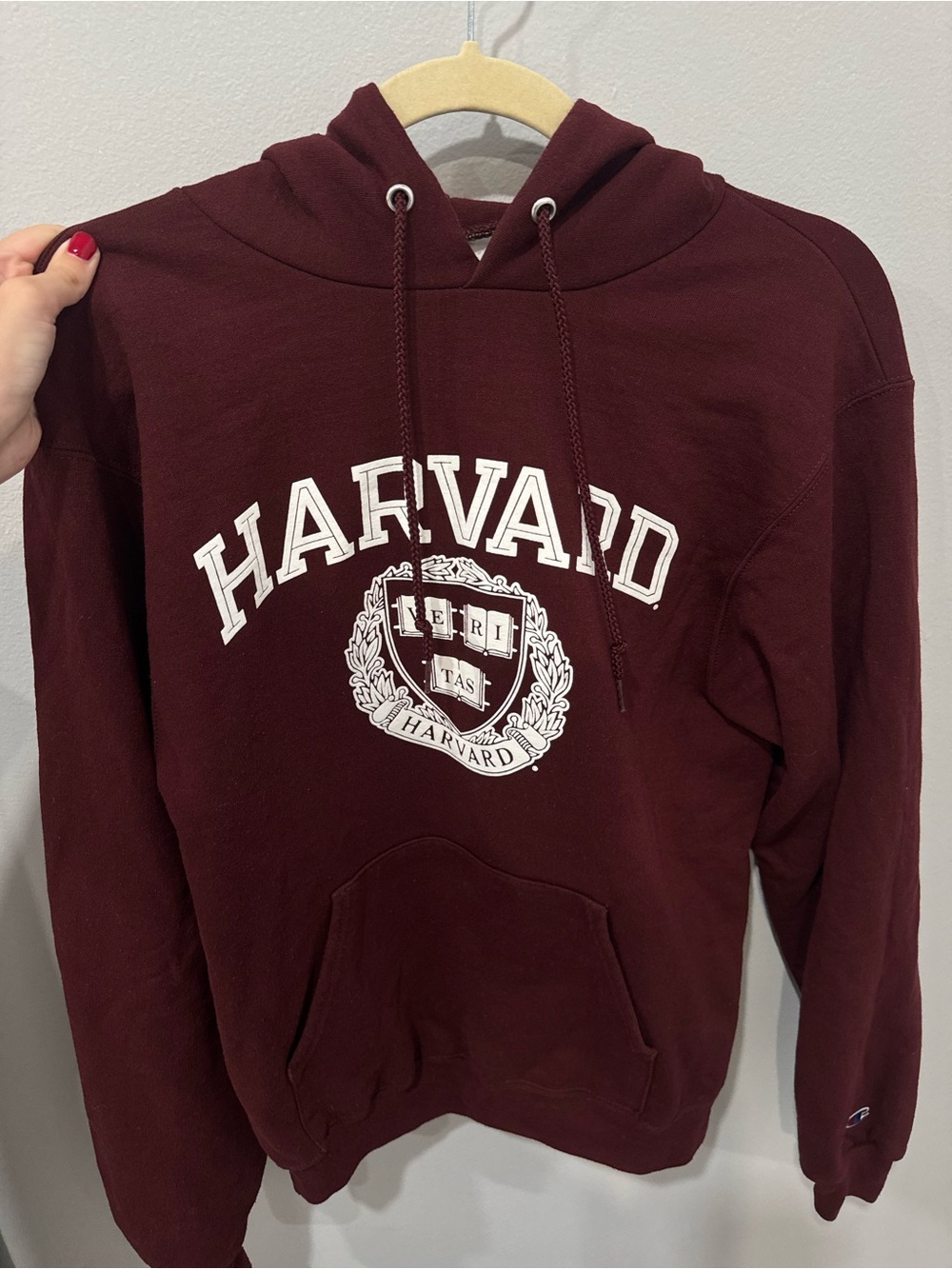 Maroon Harvard Hoodie - University Logo